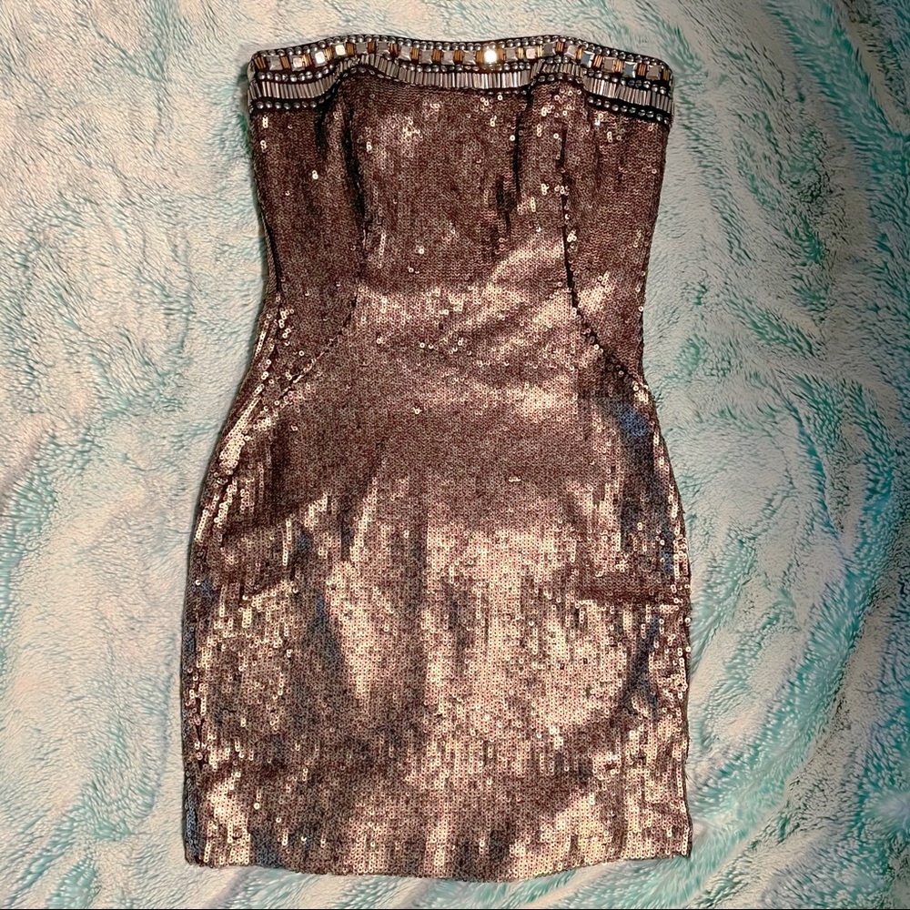 Bebe Sequin Mini Dress